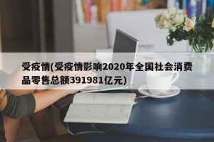 受疫情(受疫情影响2020年全国社会消费品零售总额391981亿元)